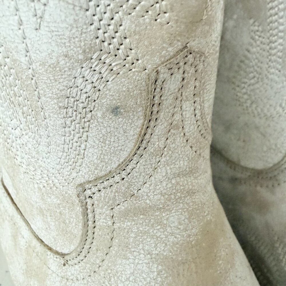 Lane Boots LEXINGTON White Cowboy Boots Womens Western Cowgirl Tall Snip Toe 10 - Picture 8 of 13